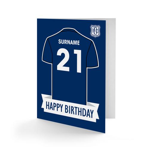 Dundee FC Shirt Birthday Card